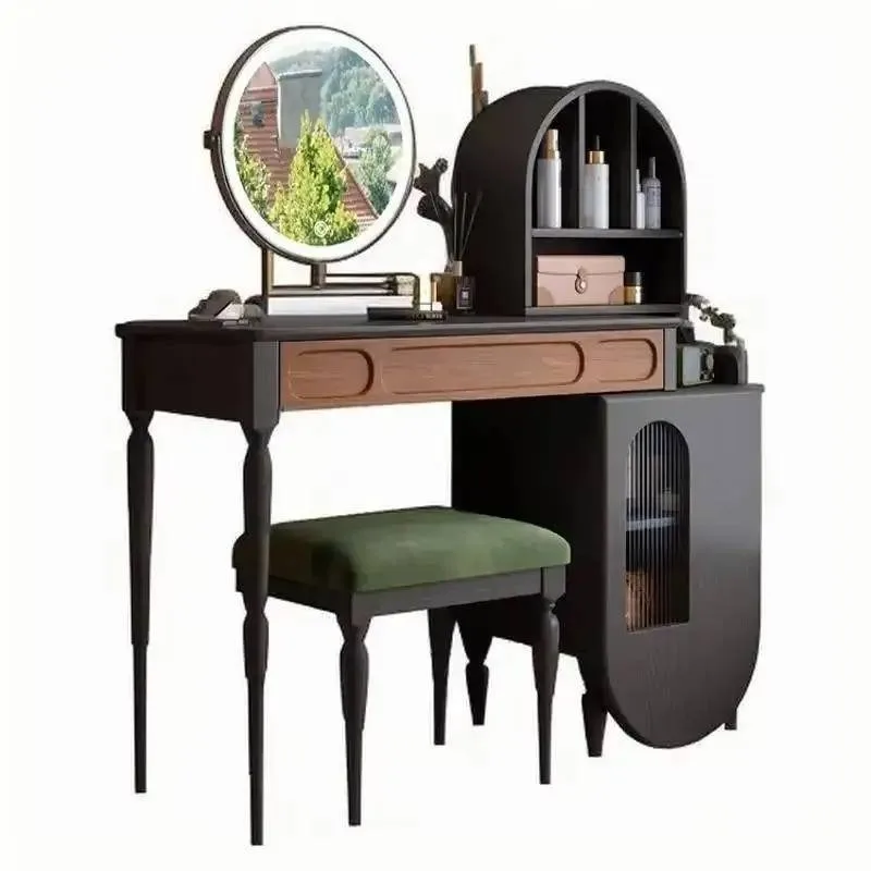 +Organizer Black Vanity Table  - Beauty Makeup Vanity Set recension och pris