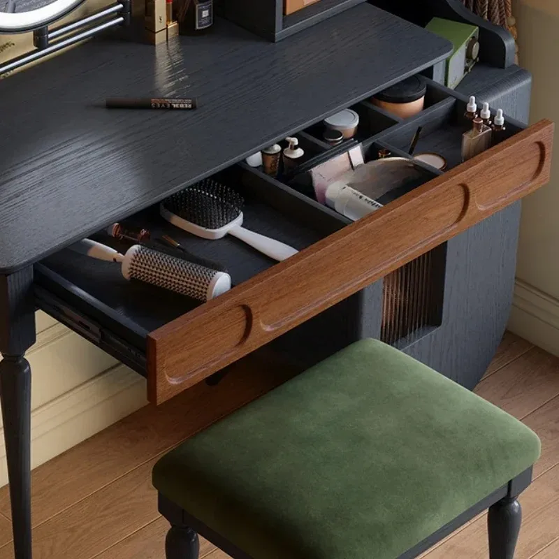 +Organizer Black Vanity Table  - Beauty Makeup Vanity Set recension och pris
