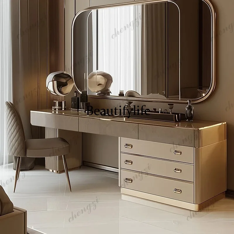 E182 Full Set Wooden Vanity Ta - Beauty Makeup Vanity Set recension och pris