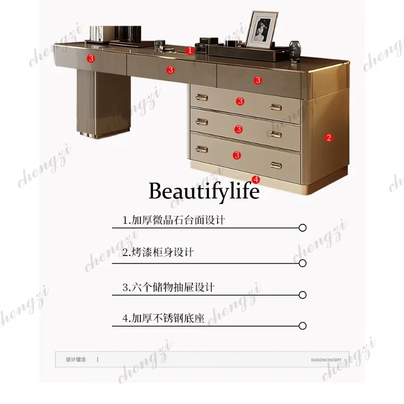 E182 Full Set Wooden Vanity Ta - Beauty Makeup Vanity Set recension och pris