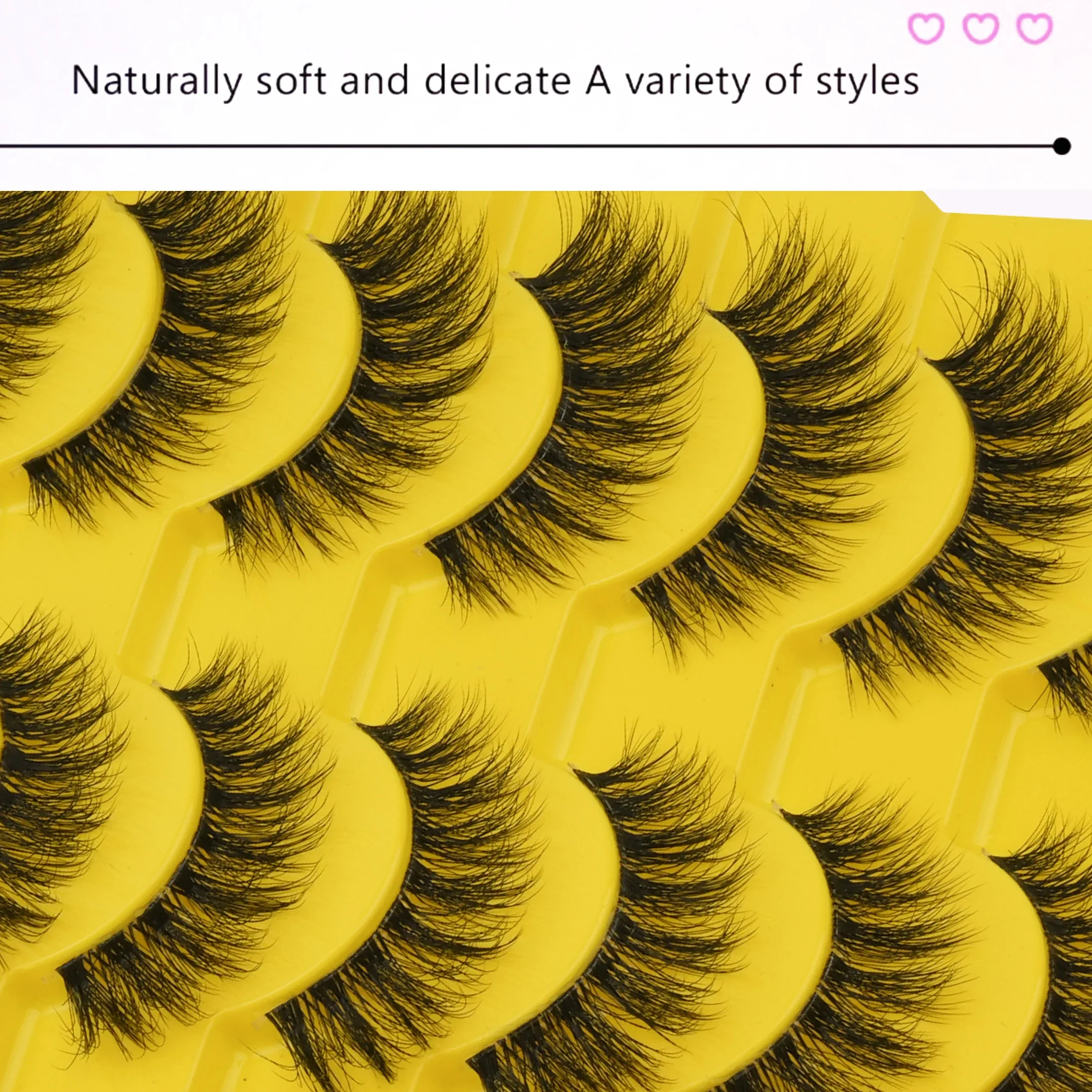 5 Pairs Messy Fluffy Strip Fal - Beauty Makeup Women recension och pris