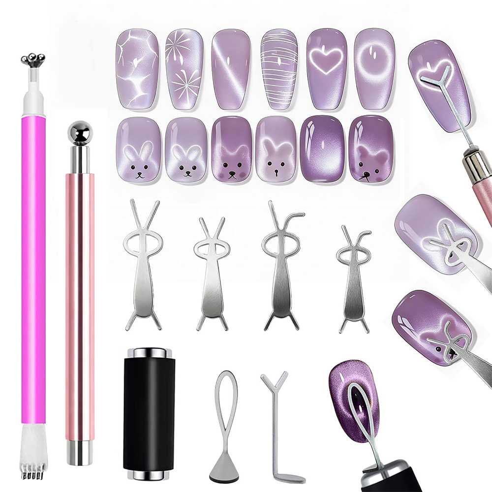 10Pcs Cat Eye Nail Magnet Set  - Contour Palette Stick recension och pris